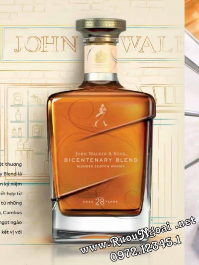 Rượu John Walker & Sons Bicentenary Blend 28YO